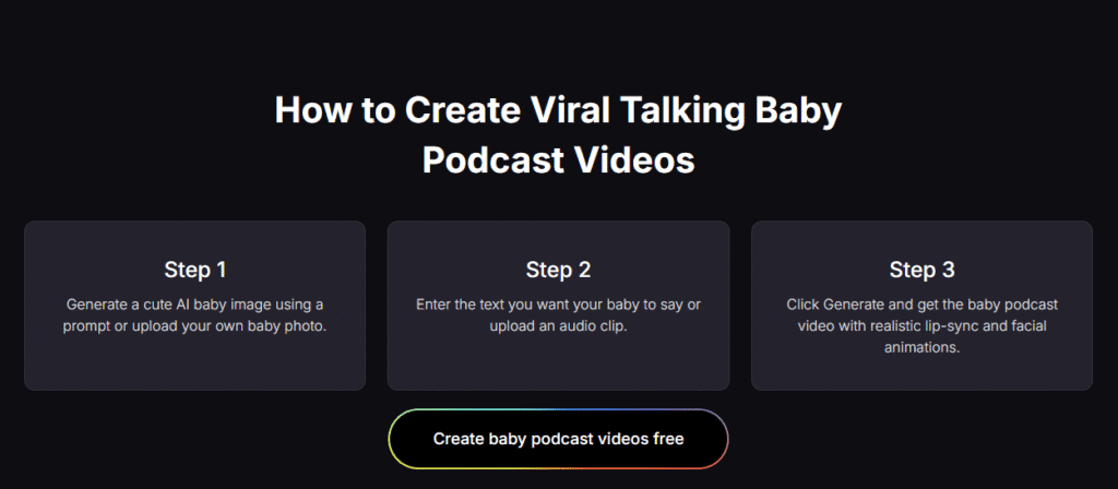 Pollo AI Baby Podcast Generator Pollo AI Baby Podcast Generator