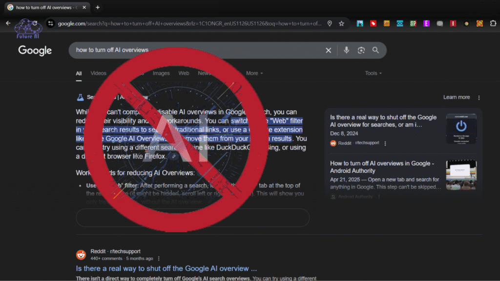 Turn Off AI on Google